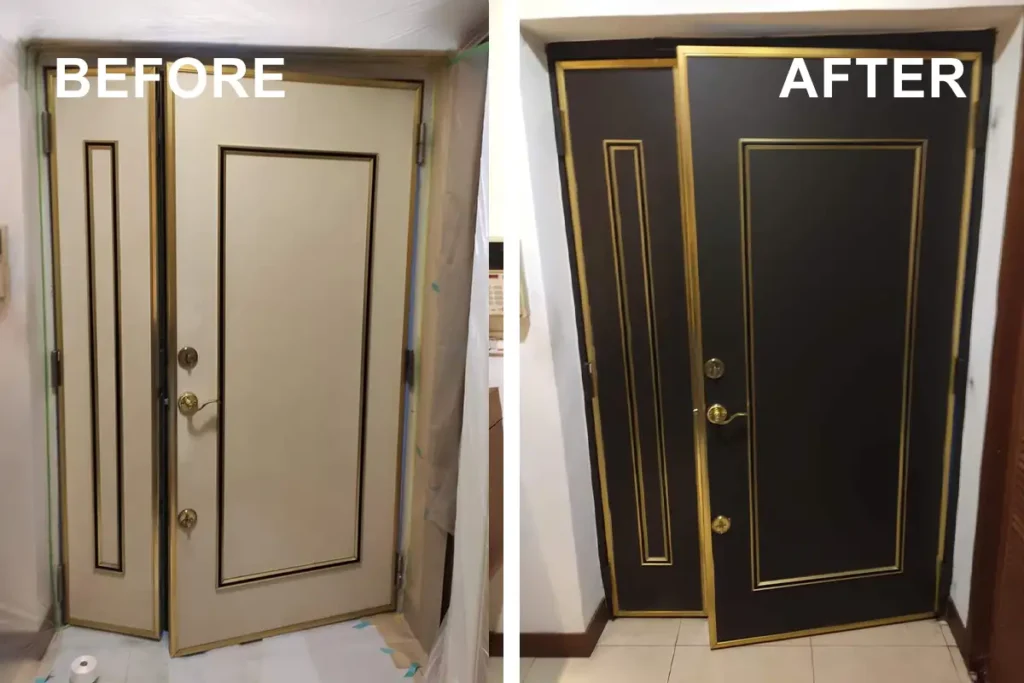 門窗醫美-台北家具改色-新北門窗改色-台北鋁門窗烤漆-新北鋁門窗烤漆_reviews_鐵門改色_01