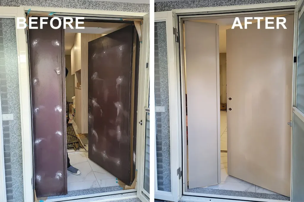 門窗醫美-台北家具改色-新北門窗改色-台北鋁門窗烤漆-新北鋁門窗烤漆_services_玄關門_02